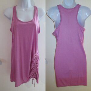 Miken Women's Ruched Racerback Cover-Up Violet NWT Sz S